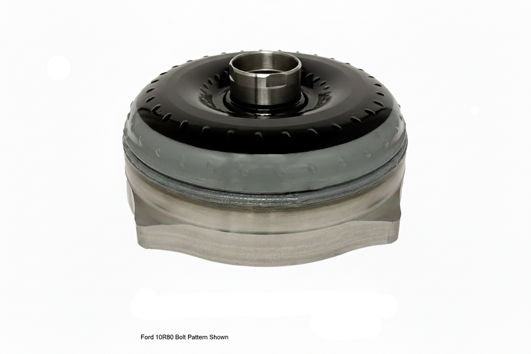 GM Pro Series 10L90 Torque Converter, showcasing the billet steel front cover and the clutch pack assembly.